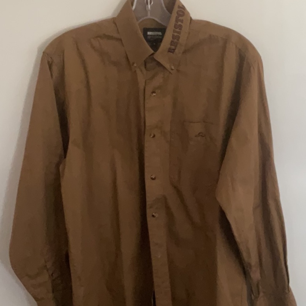 RESISTOL professional rodeo gear brown shirt